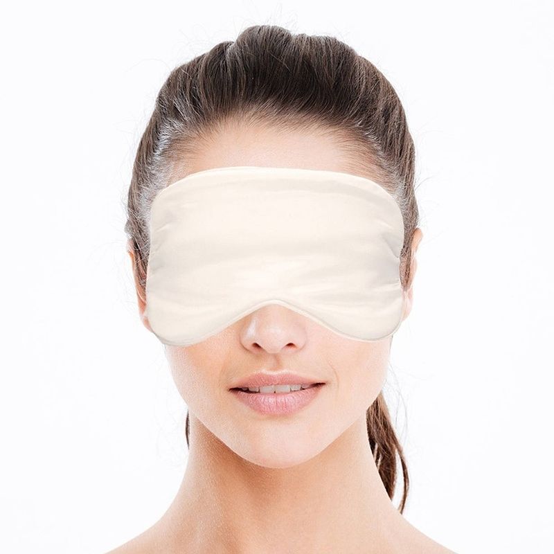 Foto van Comfortabel reismasker/ slaapmasker luxe wit - slaapmaskers