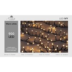 Foto van Led ivy 900l/20m warmwit 4m aanloopsnoer zwart/ip44 anna's collection