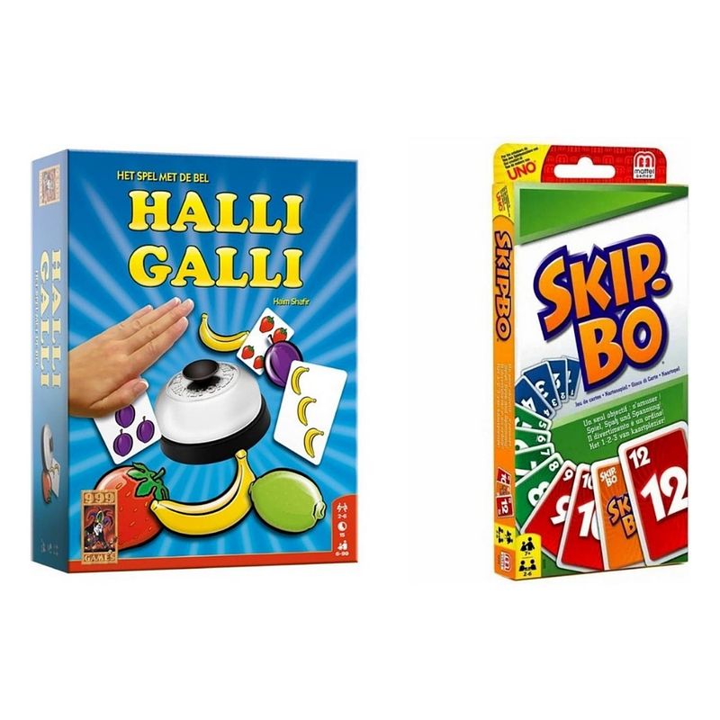 Foto van Spellenbundel - 2 stuks - halli galli & skip-bo