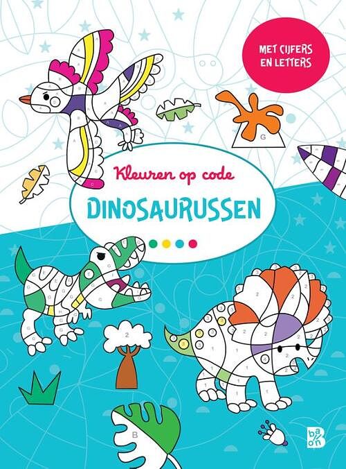 Foto van Kleuren op code: dino's - paperback (9789403227924)