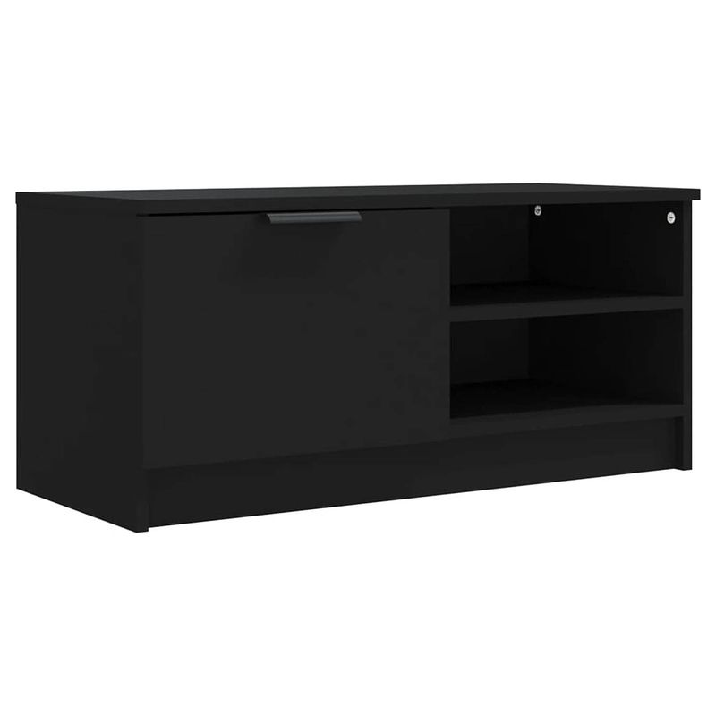 Foto van Vidaxl tv-meubel 80x35x36,5 cm bewerkt hout zwart