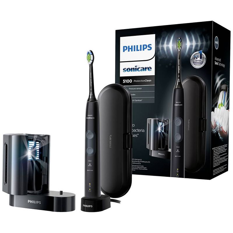 Foto van Philips sonicare protectiveclean 5100 hx6850/57 elektrische tandenborstel sonisch zwart