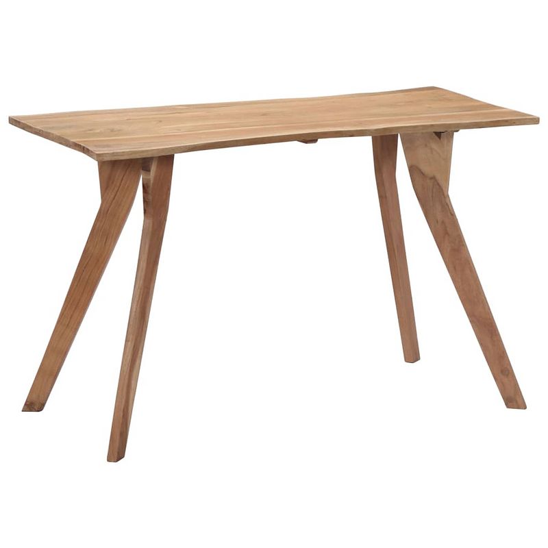 Foto van The living store eetkamertafel live-edge houtstijl - 120 x 58 x 76 cm - massief acaciahout