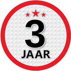 Foto van 10x 3 jaar leeftijd stickers rond 15 cm verjaardag versiering - feeststickers