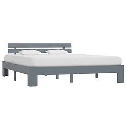 Foto van Vidaxl bedframe massief grenenhout grijs 180x200 cm