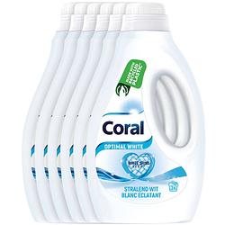 Foto van Coral - vloeibaar wasmiddel - optimal white - voordeelverpakking 6 x 26 wasbeurten