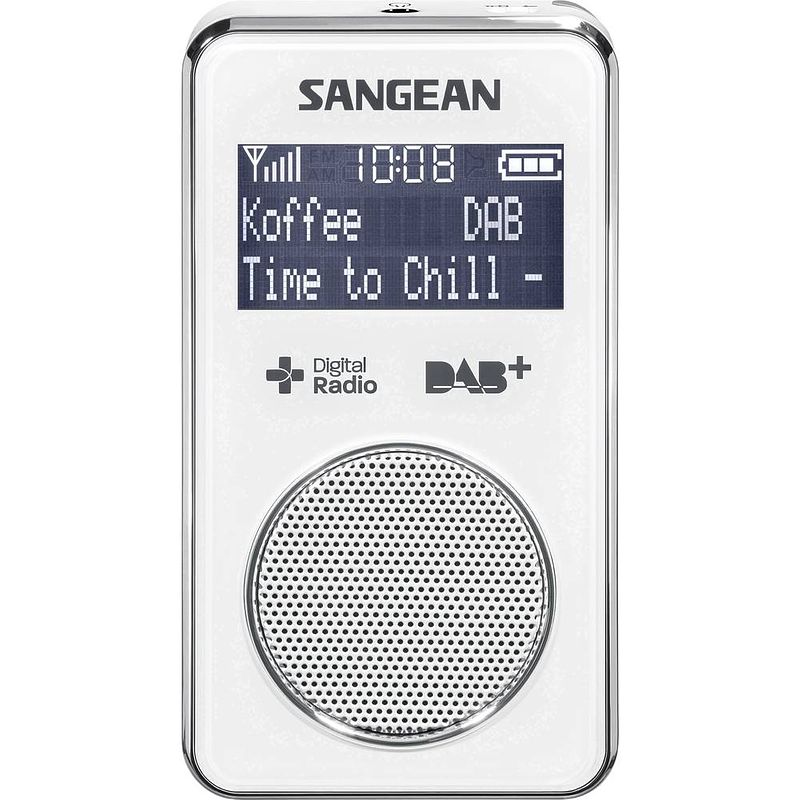 Foto van Sangean dpr-35 zakradio dab+, vhf (fm) herlaadbaar wit