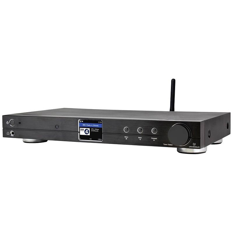 Foto van Universum ir 500-21 tafelradio met internetradio internet, dab+, vhf (fm) bluetooth, dab+, internetradio, fm, wifi incl. afstandsbediening, wekfunctie zwart