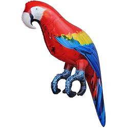 Foto van Opblaas ara papegaai vogel dieren 25 cm realistische print - opblaasfiguren