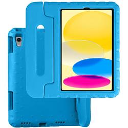 Foto van Basey ipad 10 hoesje kinder hoes shockproof cover - kindvriendelijke ipad 2022 hoes kids case - blauw