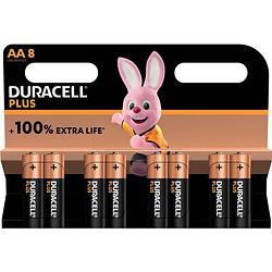 Foto van Duracell batterij plus 100% aa, blister van 8 stuks 24 stuks
