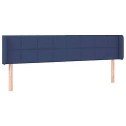 Foto van Vidaxl hoofdbord met randen 163x16x78/88 cm stof blauw