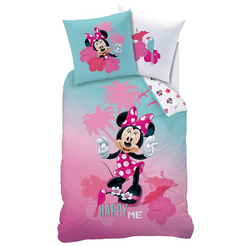 Foto van Disney minnie mouse tropics - dekbedovertrek - eenpersoons - 140 x 200 cm - multi