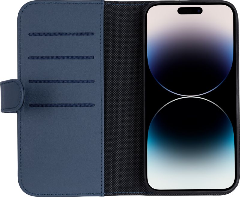 Foto van Bluebuilt apple iphone 14 pro max 2-in-1 case leer blauw