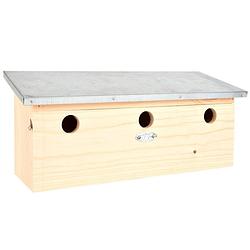 Foto van Houten vogelhuisje/nestkastje mus/mussen 46.8 cm - vogelhuisjes