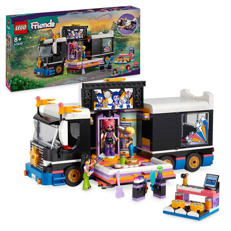 Foto van Lego friends toerbus van popster 42619