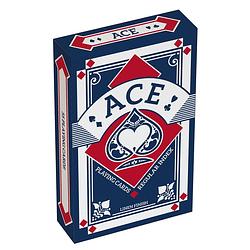 Foto van Cartamundi speelkaarten ace bridge 9 x 6,5 cm karton blauw (fr)