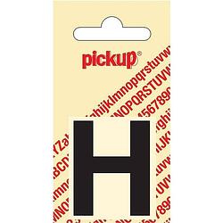 Foto van Plakletter helvetica 40 mm sticker zwarte letter h