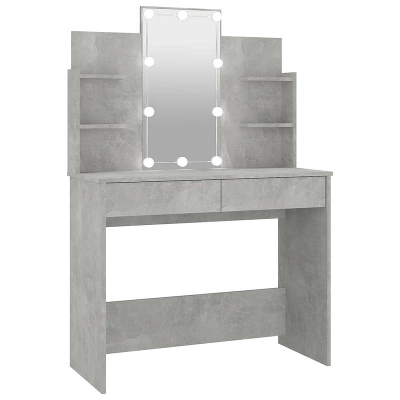 Foto van Vidaxl kaptafel met led-verlichting 96x40x142 cm betongrijs