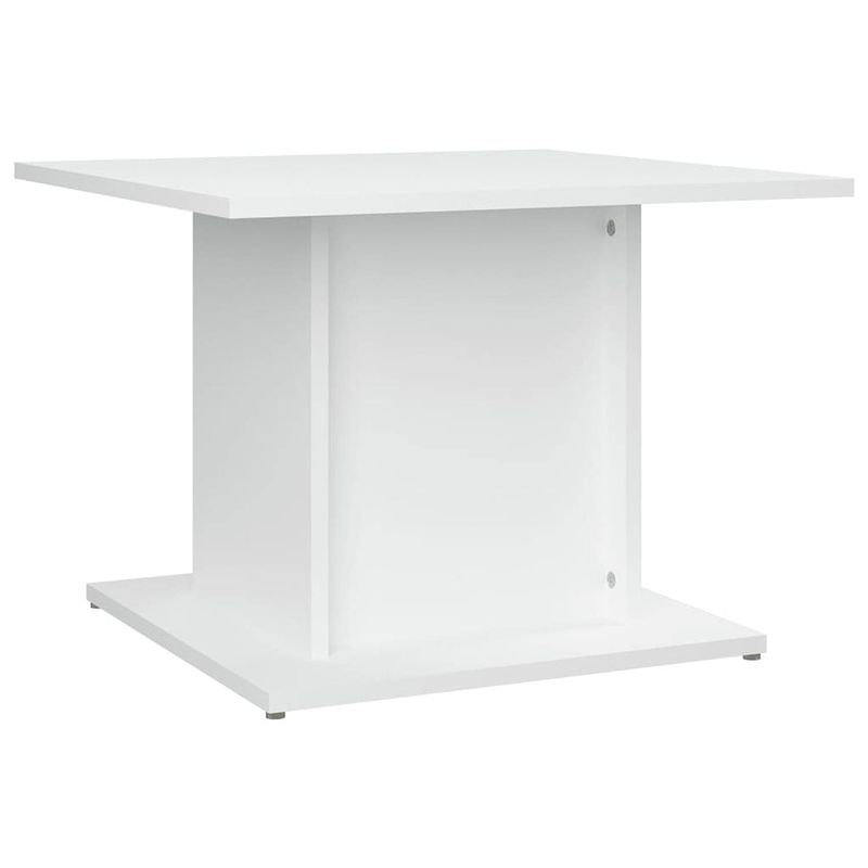 Foto van The living store woonkamertafel banktafel - 55.5 x 55.5 x 40 cm - wit - spaanplaat