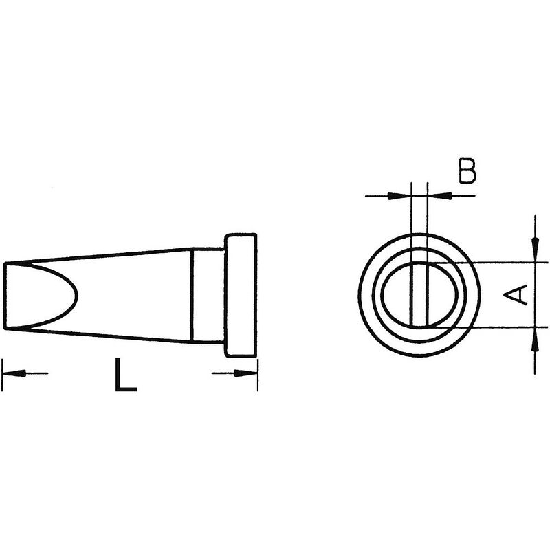 Foto van Weller lt-b soldeerpunt beitelvorm, recht grootte soldeerpunt 2.4 mm inhoud: 1 stuk(s)