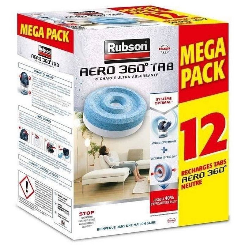 Foto van Rubson promo mega pack set van 12 navullingen aero 360 neutral