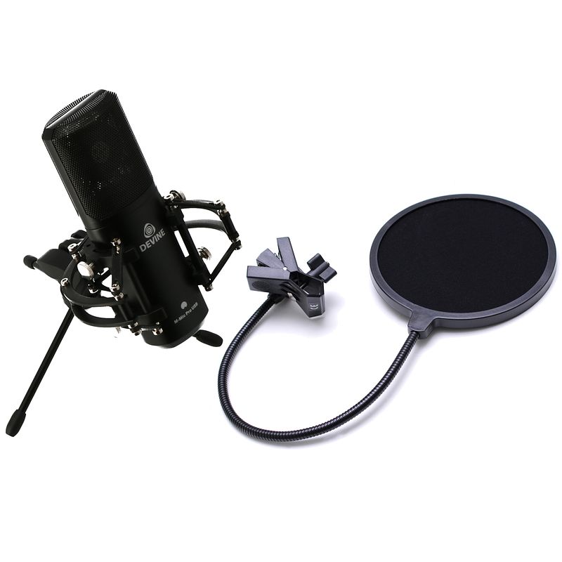 Foto van Devine set m-mic pro usb microfoon en sps 100 popfilter