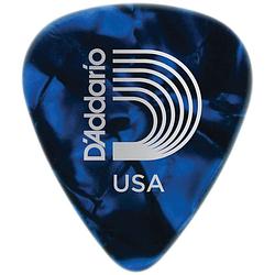 Foto van D'saddario 1cbup6-10 blue pearl celluloid plectra 10 pack heavy