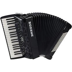 Foto van Hohner amica forte iv 96 zwart, silent key accordeon