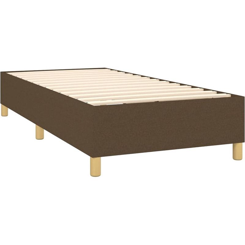 Foto van The living store boxspringbed s - bed - 203 x 100 x 118/128 cm - duurzaam materiaal - verstelbaar hoofdbord -