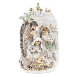 Foto van Clayre & eef beeld kerstgroep 25 cm beige kunststof kerstdecoratie beeld decoratie decoratieve accessoires beige