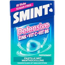 Foto van Smint defensive pastilles peppermint suikervrij fliptop box 18 stuks bij jumbo