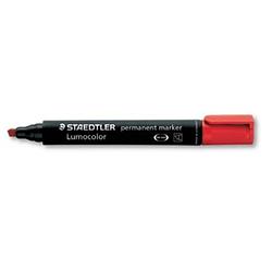 Foto van Staedtler permanente marker rood, schrijfbreedte 2 - 5 mm, schuine punt