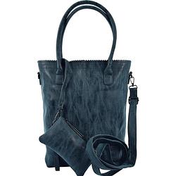 Foto van Bicky bernard dames shopper navy - donkerblauw - tas met lang hengsel 180 cm