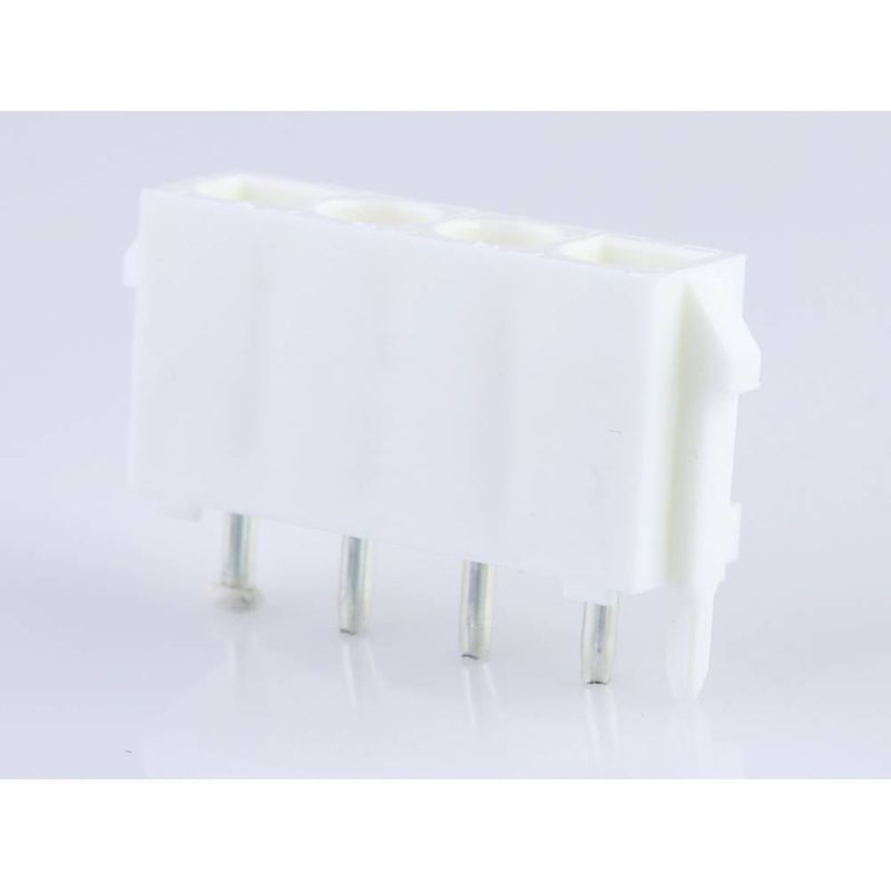 Foto van Molex 432550129 male behuizing (board) totaal aantal polen: 4 rastermaat: 6.35 mm 1 stuk(s) tray