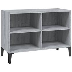 Foto van The living store tv-meubel - grijs sonoma eiken - 69.5 x 30 x 50 cm - stabiel en ruimtelijk tv-dressoir