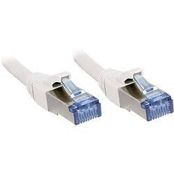 Foto van Lindy 47191 rj45 netwerkkabel, patchkabel cat 6a s/ftp 0.50 m wit snagless 1 stuk(s)