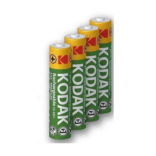 Foto van 4 x aaa oplaadbare krachtige kodak batterijen - 1000mah