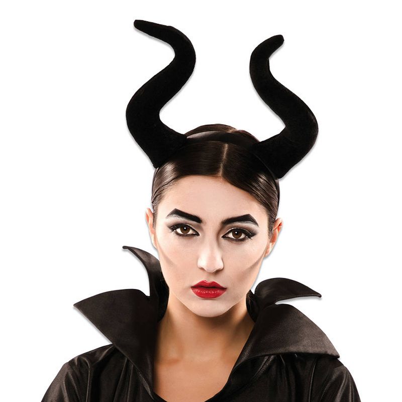 Foto van Witbaard diadeem malificent dames zwart mt one-size