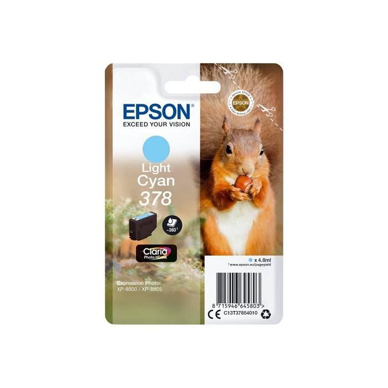 Foto van Epson - inktcartridge 378 - 4,8 ml - lichtcyaan