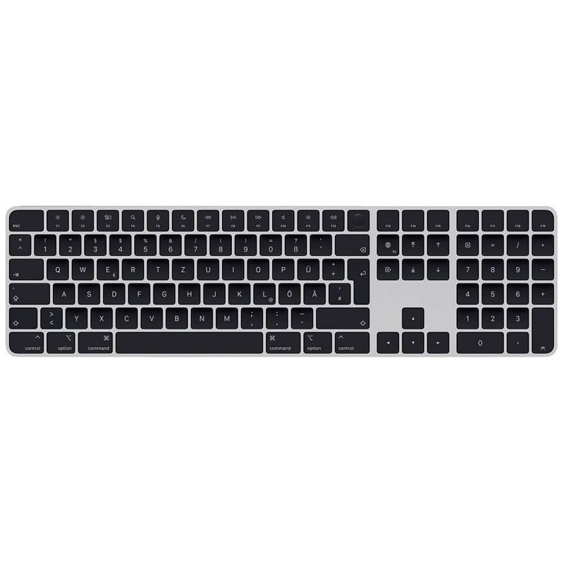 Foto van Apple magic keyboard mit touch id und num key toetsenbord bluetooth zwart multimediatoetsen