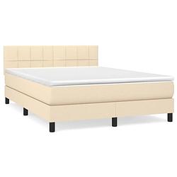 Foto van The living store boxspringbed - pocketvering - 140x200 cm - crème