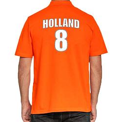 Foto van Holland shirt met rugnummer 8 - nederland fan poloshirt / outfit voor heren 2xl - feestshirts