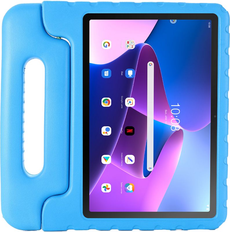 Foto van Just in case lenovo tab m10 (3e generatie) kids cover blauw