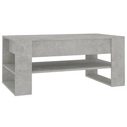 Foto van Vidaxl salontafel 102x55x45 cm bewerkt hout betongrijs