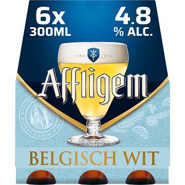 Foto van 2e halve prijs | affligem belgisch wit bier fles 6 x 300ml aanbieding bij jumbo