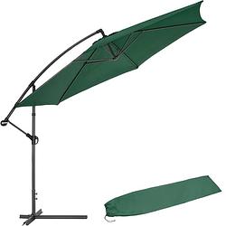 Foto van Tectake zweefparasol - uv bescherming - ø350 cm - groen