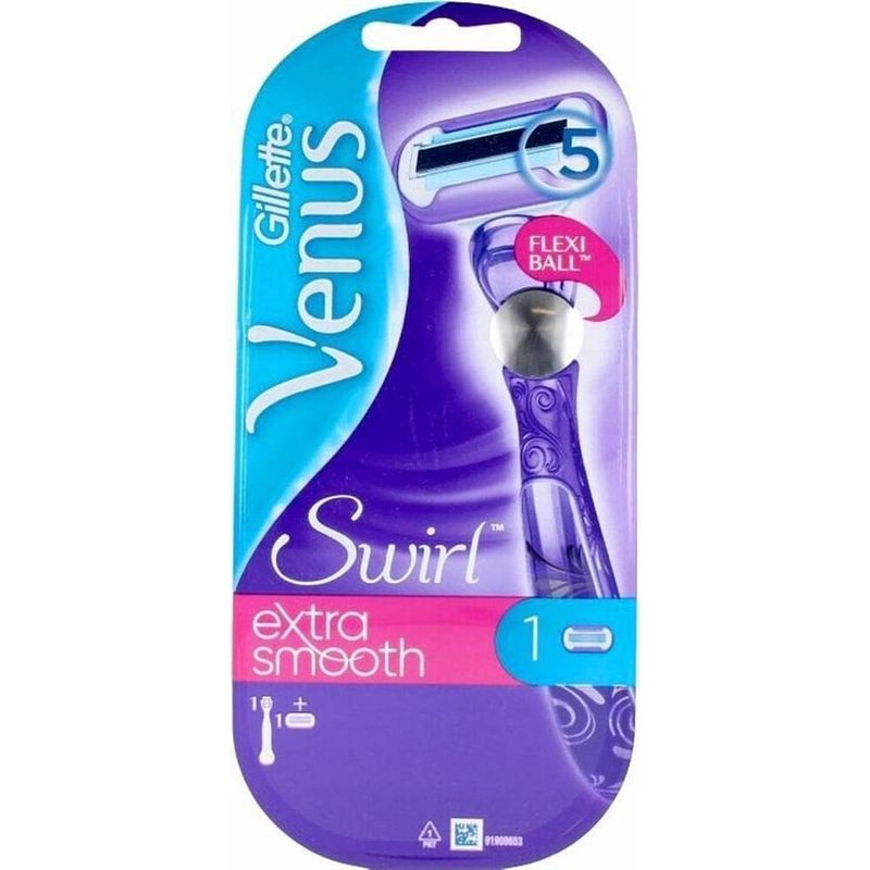 Foto van Venus extra smooth swirl scheersysteem flexiball met scheermesjes - copy - copy