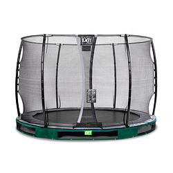 Foto van Exit elegant inground trampoline ø305cm met economy veiligheidsnet - groen