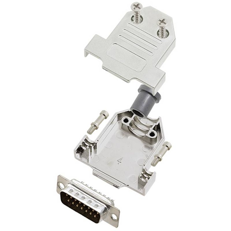 Foto van Tru components tcdtnt15mdmpk 7709728 d-sub male connectorset 180 ° aantal polen: 15 soldeerkelk 1 stuk(s)